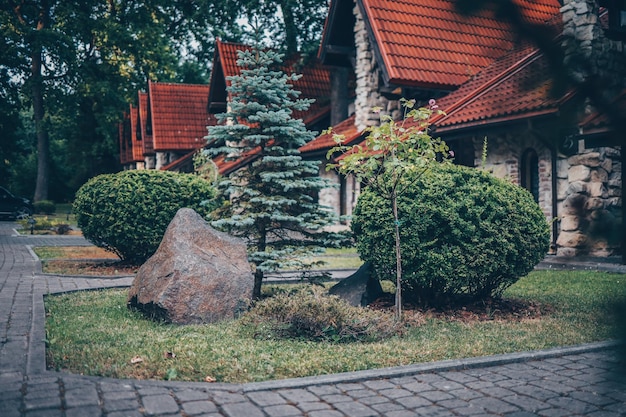 Paesaggistica presso la casa di pietra