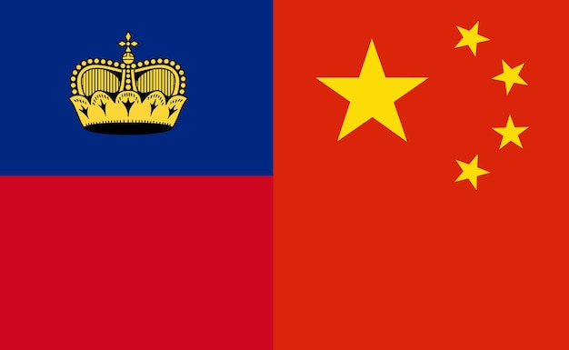 Paesi di bandiera del Liechtenstein e della Cina