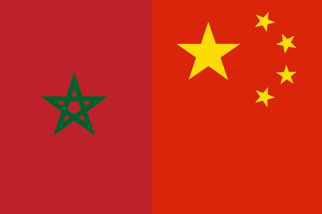 Paesi di bandiera del Marocco e della Cina