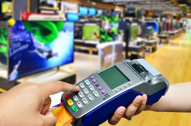 Pagamento con carta di credito presso Television Retailshop