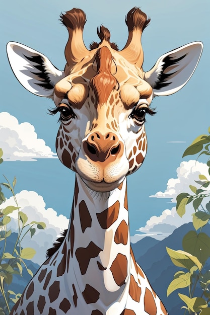 Pagina da colorare Giraffe per colorare