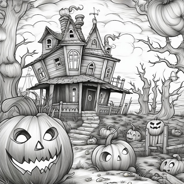 Pagina da colorare per Halloween
