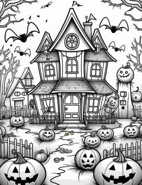 Pagina da colorare per Halloween