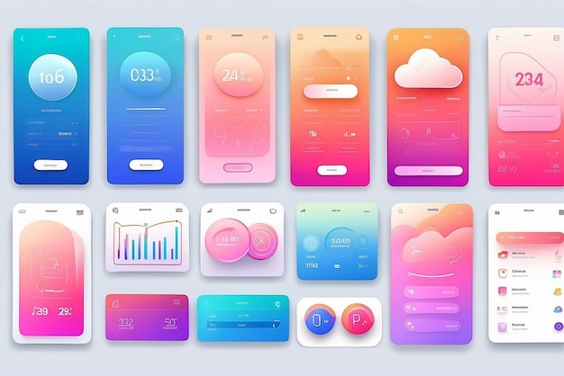 pagina di atterraggio gradient ui ux