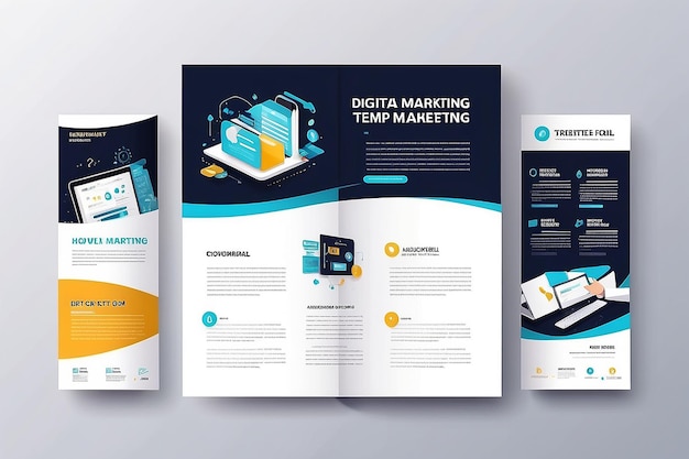 Pagina di copertina del modello di progettazione di marketing digitale