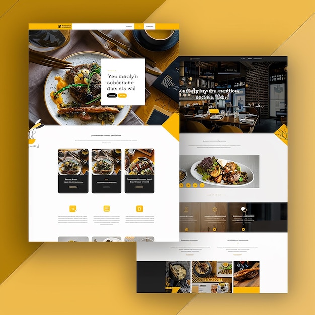 pagina di destinazione del sito web per il ristorante