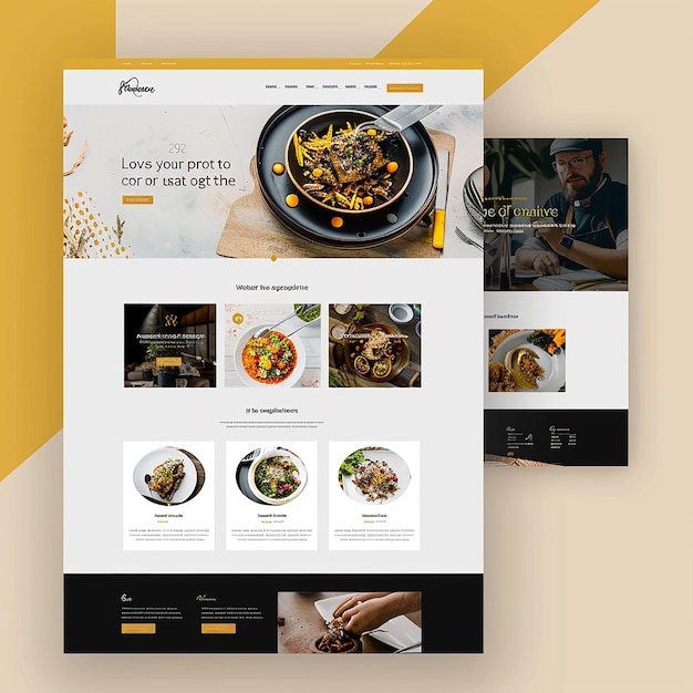pagina di destinazione del sito web per il ristorante