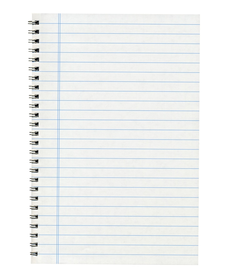 Foto pagina vuota del quaderno