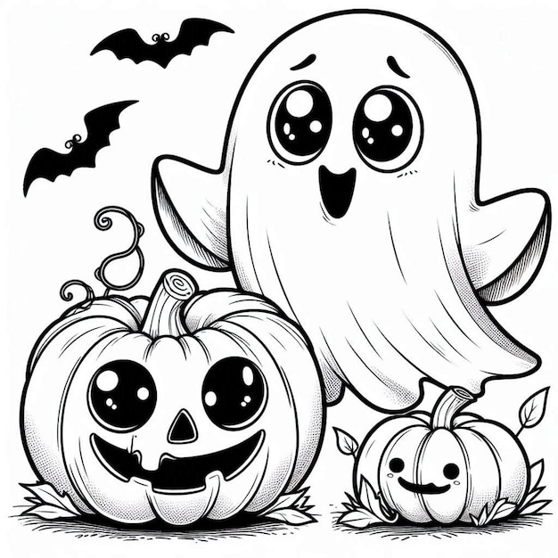 pagine da colorare di halloween ai generate