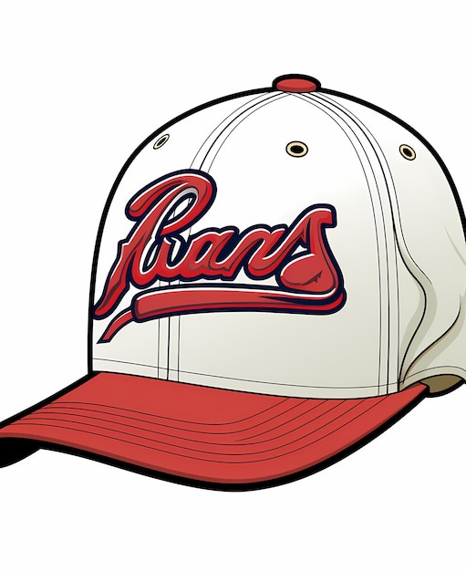 pagine da colorare per bambini Atlanta Braves Baseball Logo linee spesse
