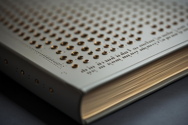 Pagine tattili affascinanti Una foto ravvicinata di un libro in Braille