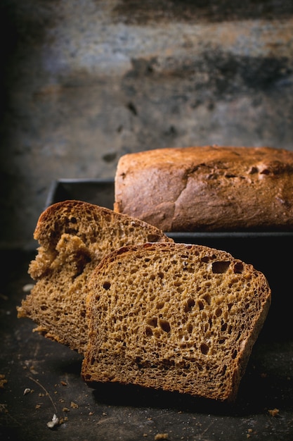 Pagnotta di pane di segale fatto in casa