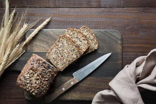 Pagnotta di pane di segale fitness.