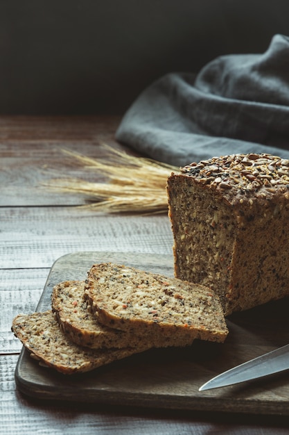 Pagnotta di pane di segale fitness.