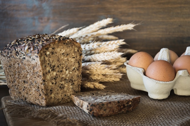 Pagnotta di pane di segale fitness.