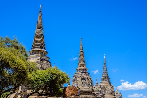 Pagoda antica in Wat Phrasisanpetch (Phra Si Sanphet). Città storica di Ayutthaya, Tailandia