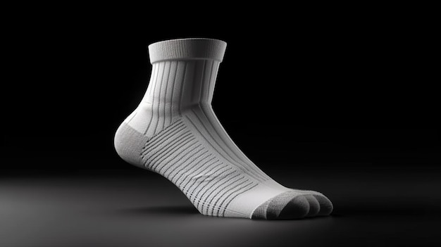 Paio di calzini bianchi sul pavimento in un fitness studiogenerativo ai