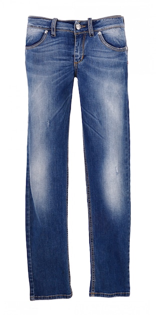 Paio di jeans blu consumati