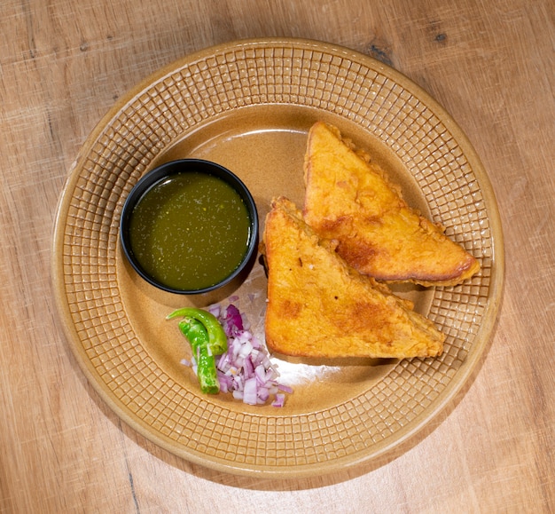 Pakora indiano fritto pane spuntino