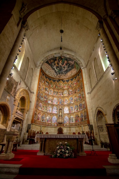 Pala d'altare nella vecchia cattedrale di Salamanca in Spagna