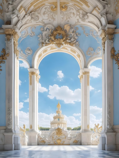 palazzo di Versailles bianco e blu