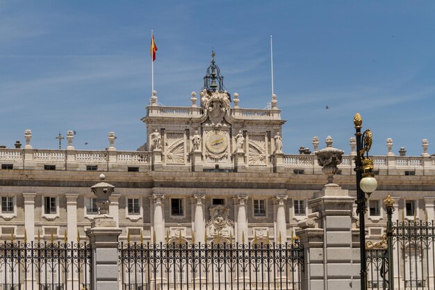 Palazzo reale a sfondo di architettura di Madrid Spagna