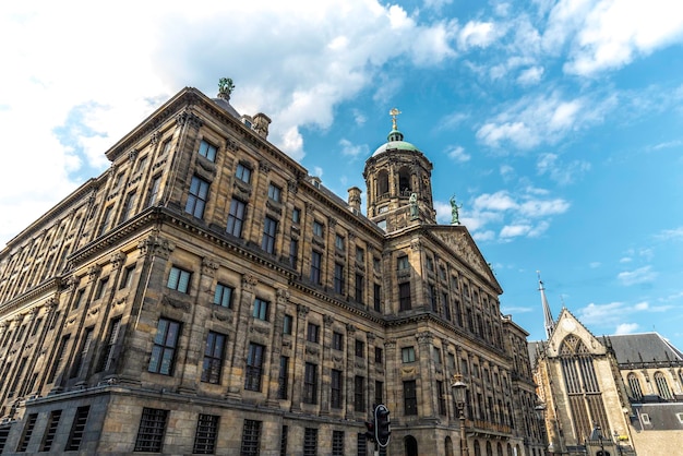 Palazzo Reale in mattinata autunnale. Amsterdam, Olanda