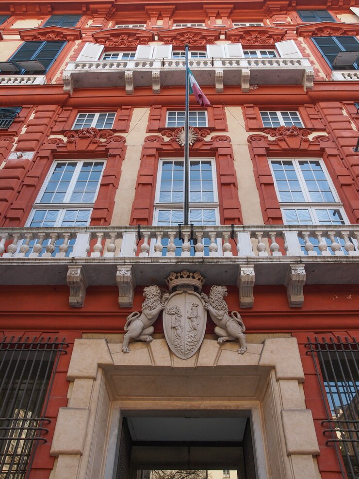 Foto palazzo rosso a genova italia