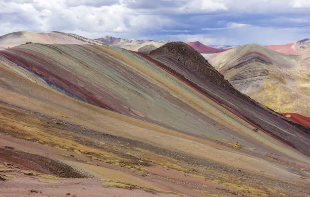 Palccoyo montagne arcobaleno a Cusco Perù Paesaggio colorato nelle Ande