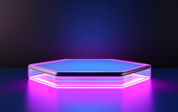 palco neon viola con un tono lussuoso e moderno adatto