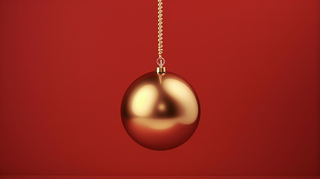 palla appesa d'oro 3D di lusso dall'alto