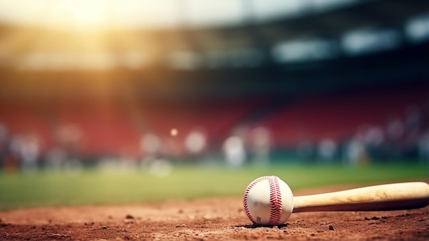 palla da baseball e baseball nel campo