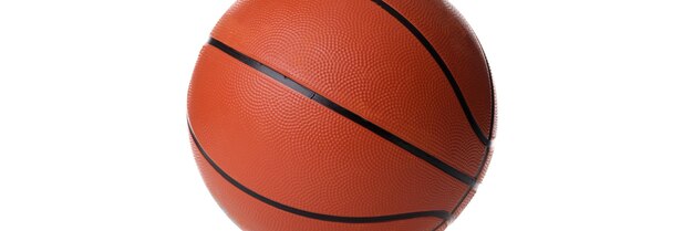 Palla da basket su sfondo bianco riflettente che sceglie carne per il gioco