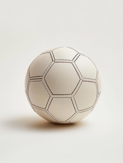 Palla da calcio minimalista su uno sfondo neutrale