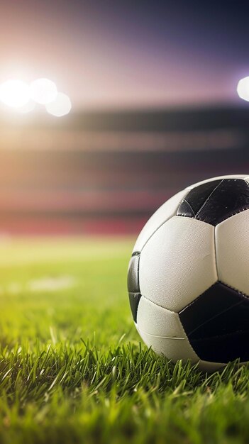 palla da calcio o calcio sull'erba