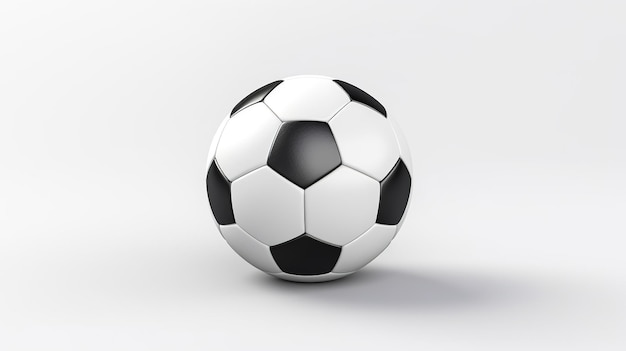 Palla da calcio su sfondo bianco Calcio Sport Gioca allenamento Gioco di vita sana
