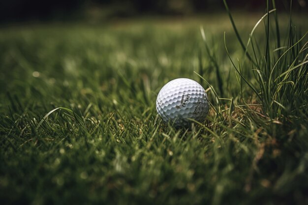palla da golf sul campo verde