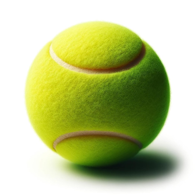 Palla da tennis isolata su sfondo bianco Gioco sportivo