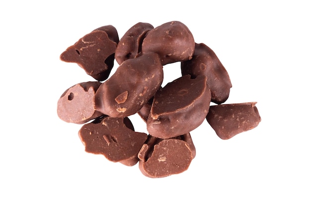 Palla di cioccolato isolata su sfondo bianco