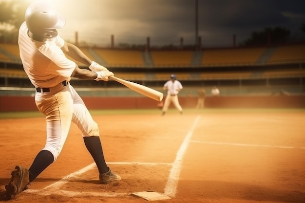 Palla uomo sport baseball sfondo giocatore gioco squadra atleta campo gioco bat Generativo AI