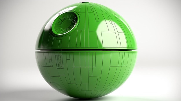 Palla verde di Star Wars con sopra la parola morte