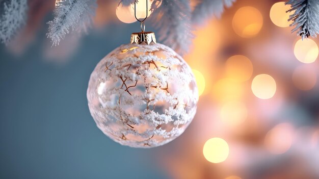 palle di cristallo dell'albero di Natale generate da Copyspace AI