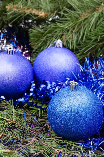 Palline di Natale viola blu tinsel albero di Natale 1