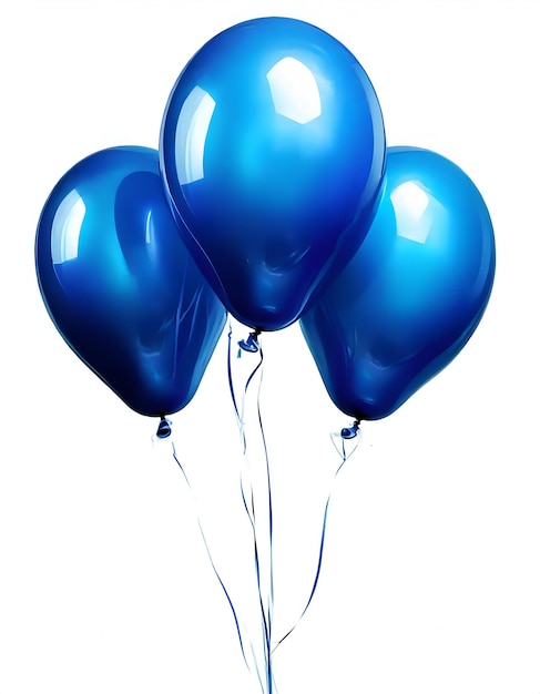 Palloncini blu 3D realistici