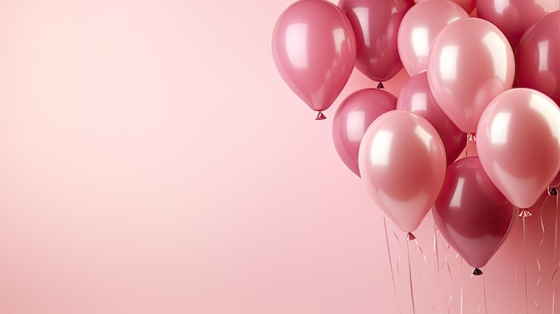 palloncini dorati e rosa