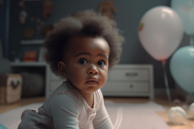 Palloncini per bambini afro Pelle infantile Genera Ai