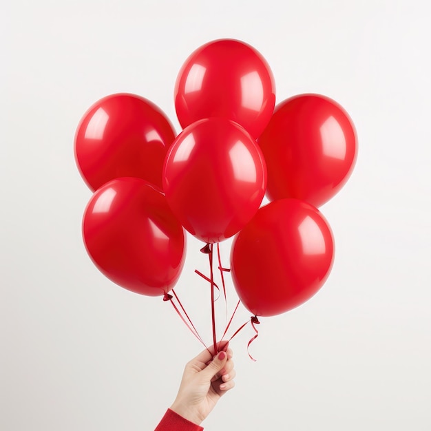 palloncini rosso cuore luminoso