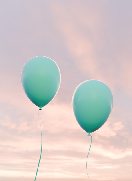 Palloncini sullo sfondo del cielo