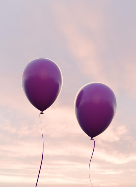 Palloncini sullo sfondo del cielo