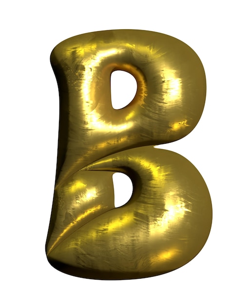 Palloncino oro lucido metallico lettera B maiuscola